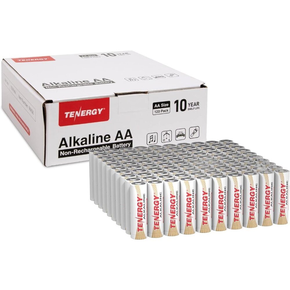 1.5V AA Alkaline Battery, High Performance AA Non-Rechargeable Batteries for Clo